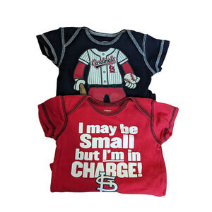 St. Louis Cardinals Baby Onesie Set Size 3/6M